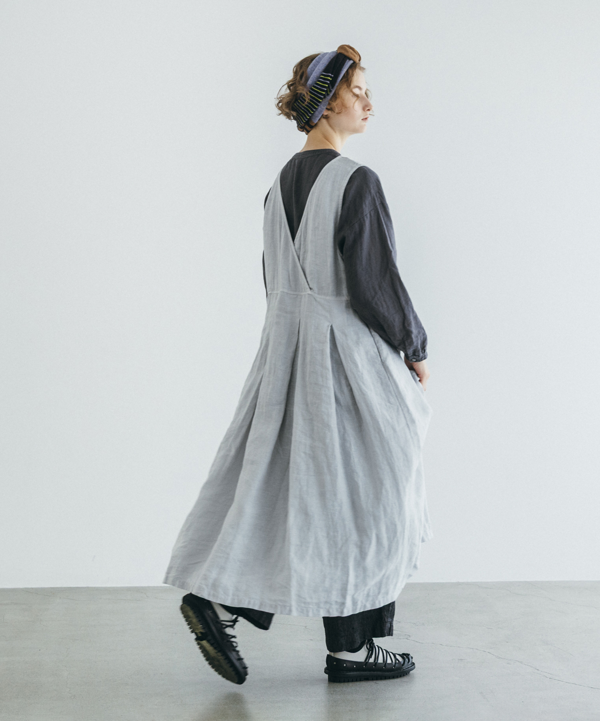 リネン天然染め2wayタックドレス｜nest Robe / CONFECT ONLINE SHOP 