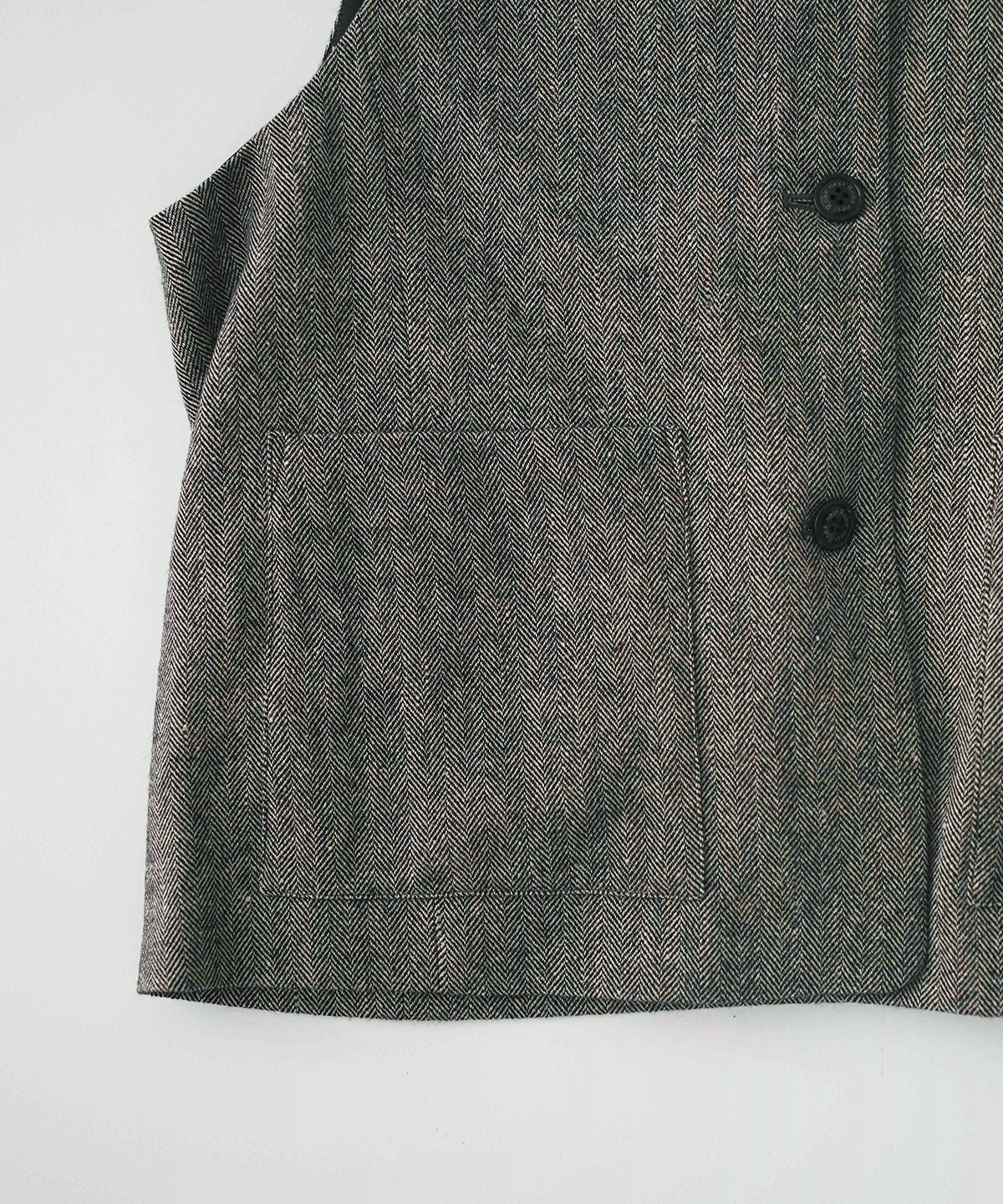 リネンウールヘリンボーンベスト｜nest Robe / CONFECT ONLINE SHOP