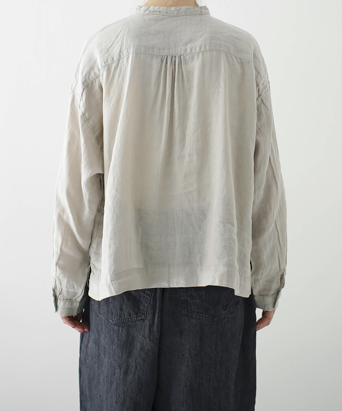 プレーンリネンタックフロントシャツ｜nest Robe / CONFECT ONLINE SHOP