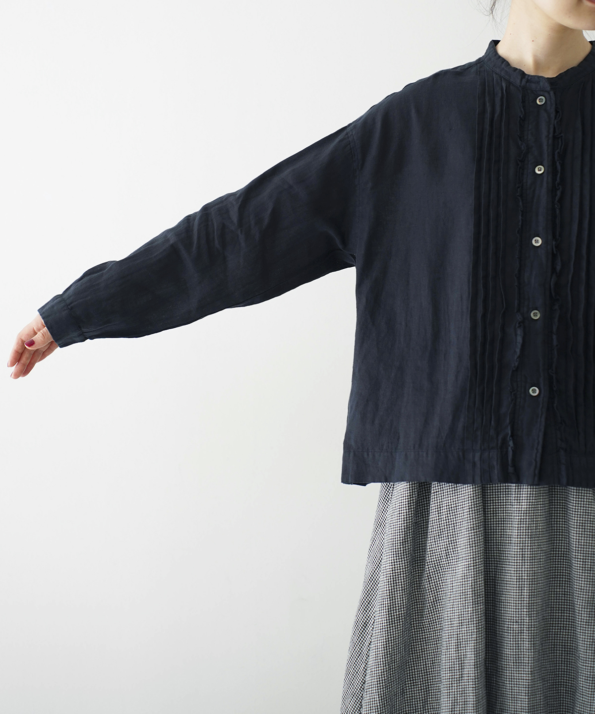 プレーンリネンタックフロントシャツ｜nest Robe / CONFECT ONLINE SHOP