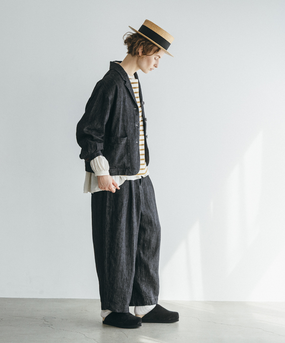 nest Robe コットンリネンデニムワイドパンツ 春の訪れを感じるリネンデニム。 | PRESS ROOM | nest Robe Shop