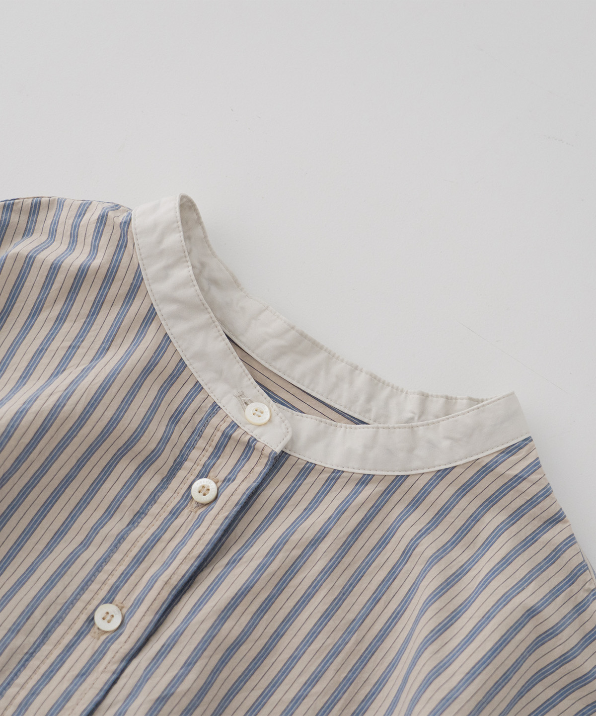 コットンストライププルオンシャツ｜nest Robe / CONFECT ONLINE SHOP