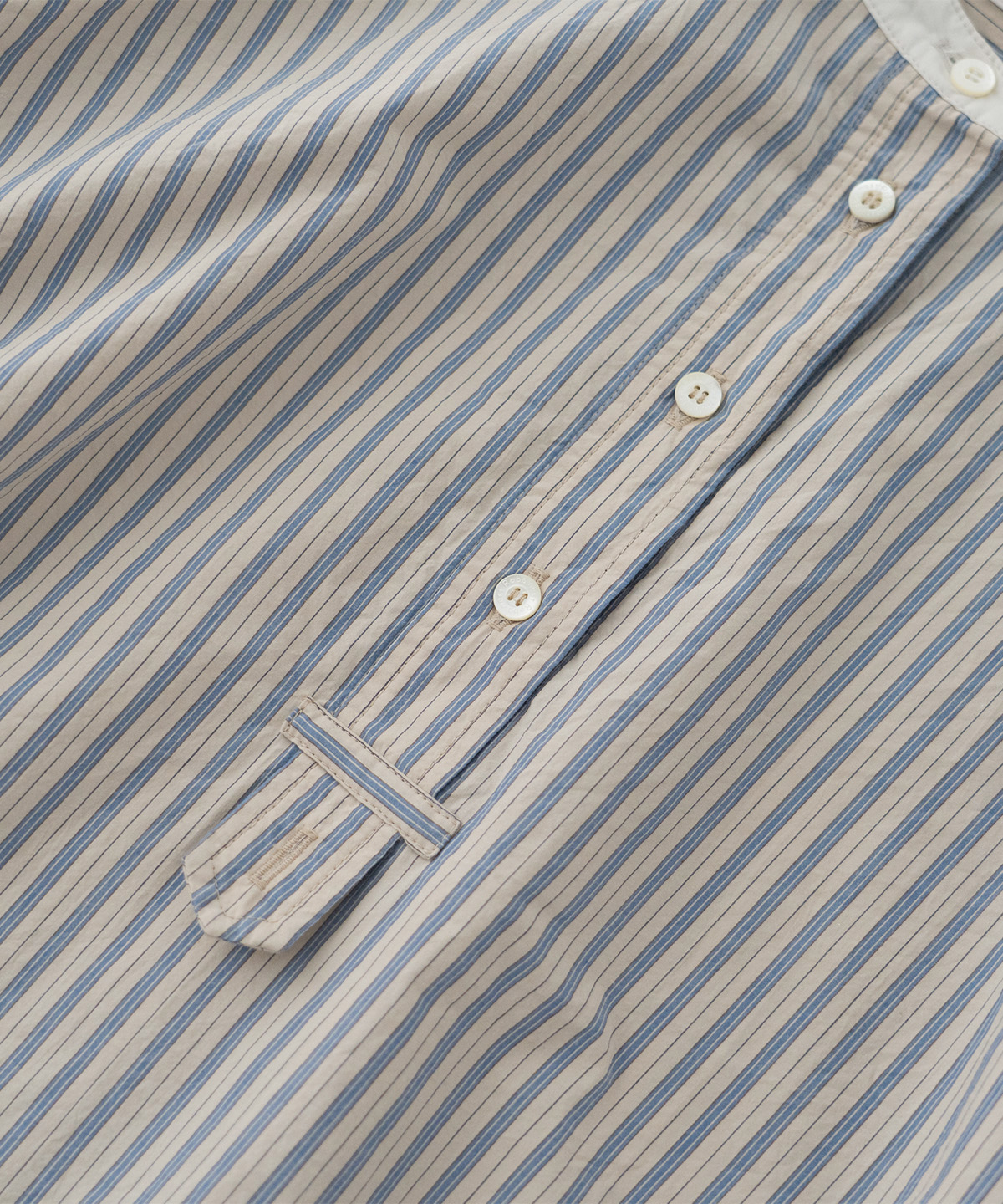 コットンストライププルオンシャツ｜nest Robe / CONFECT ONLINE SHOP