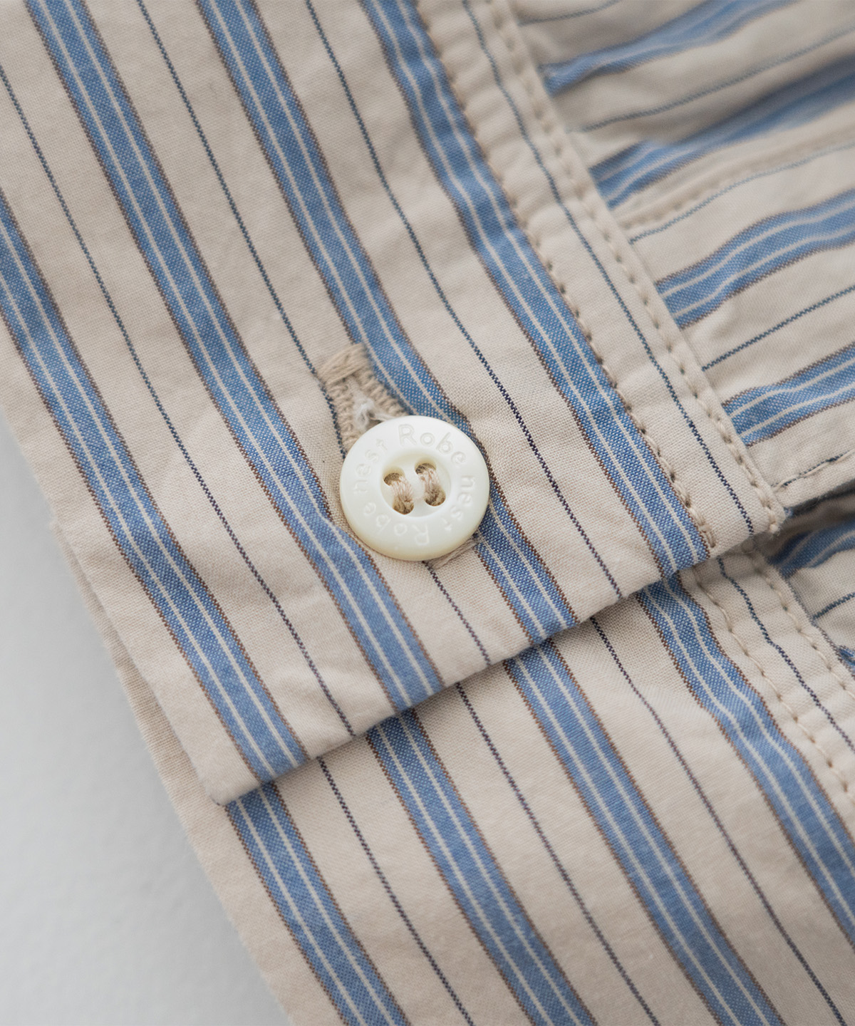 コットンストライププルオンシャツ｜nest Robe / CONFECT ONLINE SHOP