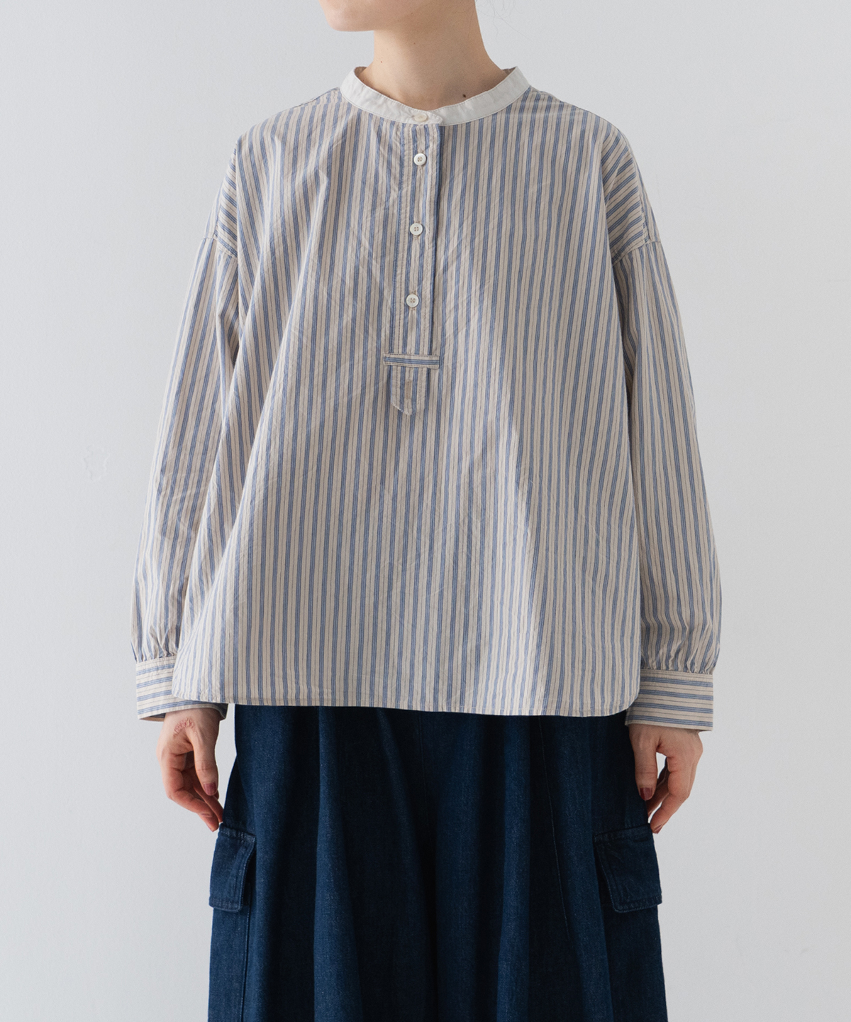 美品☆ネストローブストライプシャツ nest Robe ネストローブ ストライプ リネンシャツ 麻生久美子