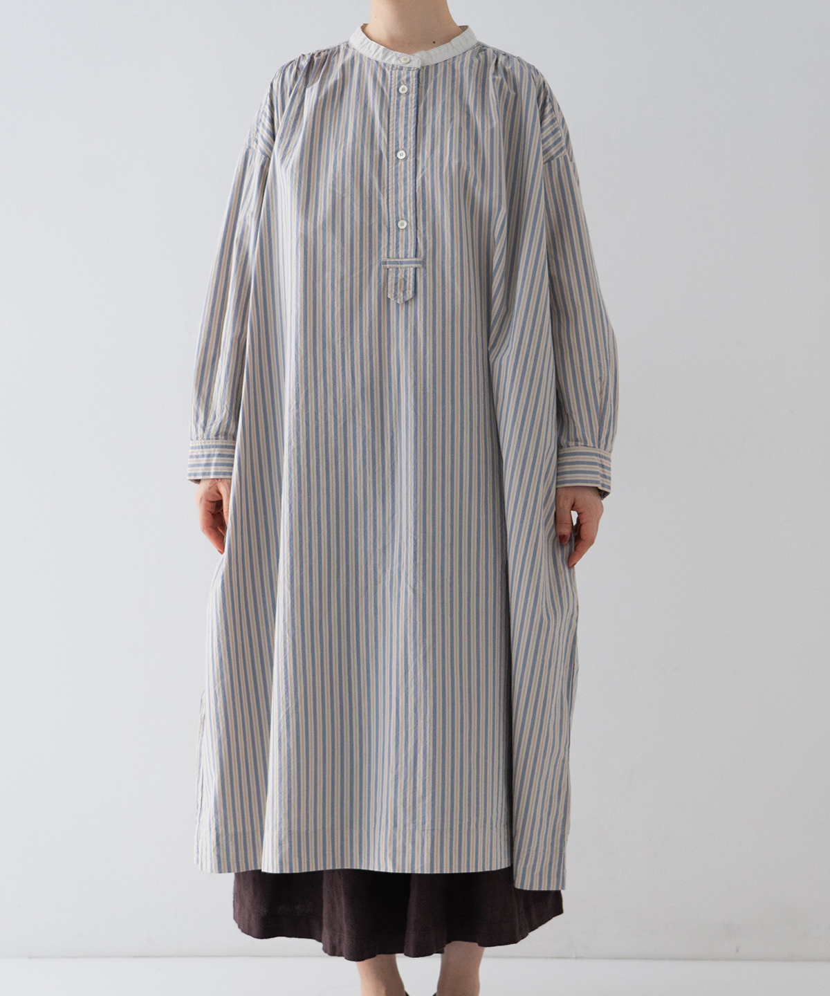コットンストライププルオンワンピース｜nest Robe / CONFECT ONLINE SHOP