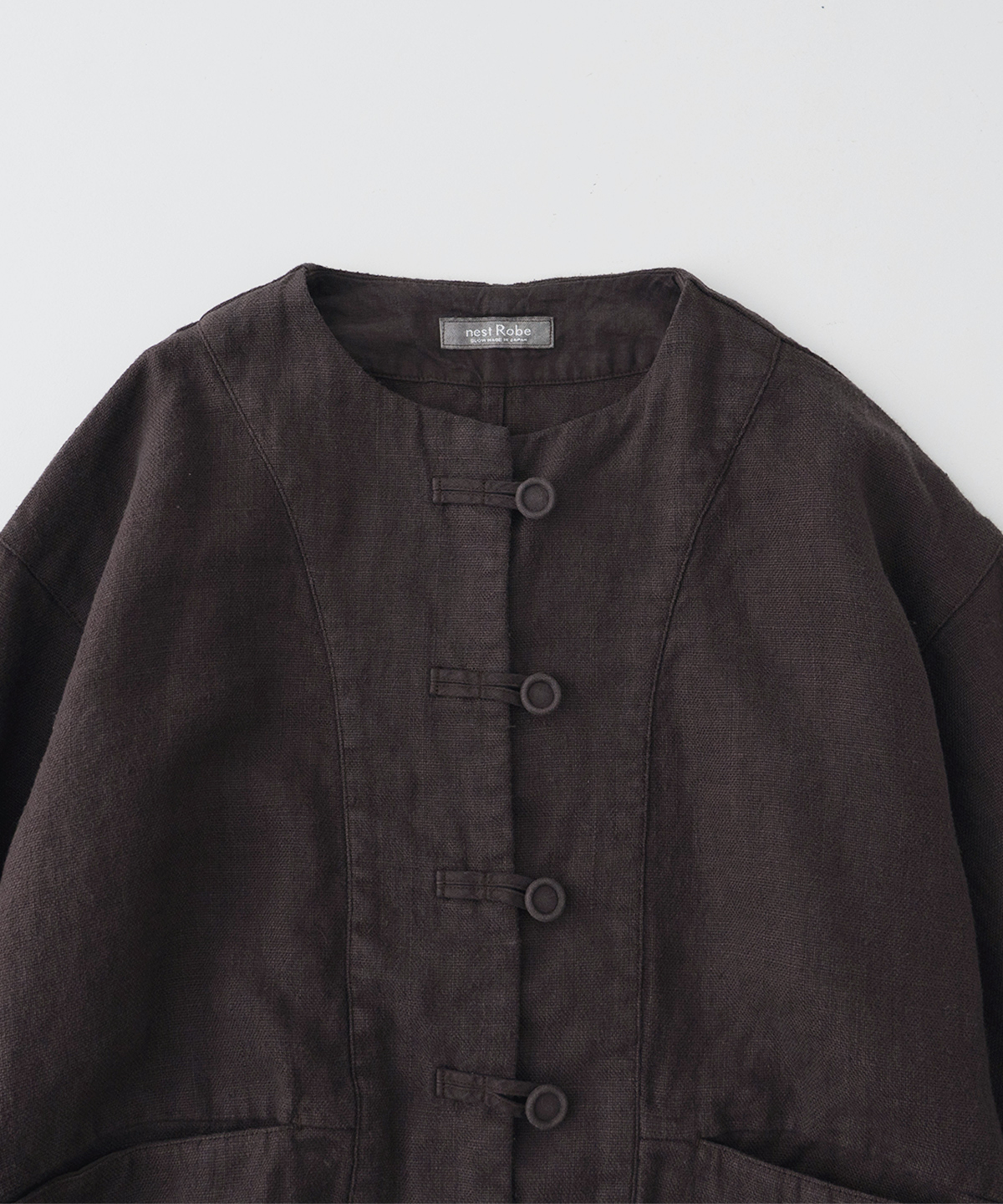 【美品】nest Robe CONFFECT ノーカラーリネンジャケット ヘビーリネンノーカラージャケット｜nest Robe / CONFECT ONLINE
