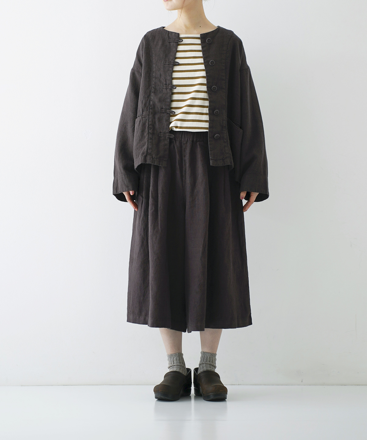 【美品】nest Robe CONFFECT ノーカラーリネンジャケット ヘビーリネンノーカラージャケット｜nest Robe / CONFECT ONLINE