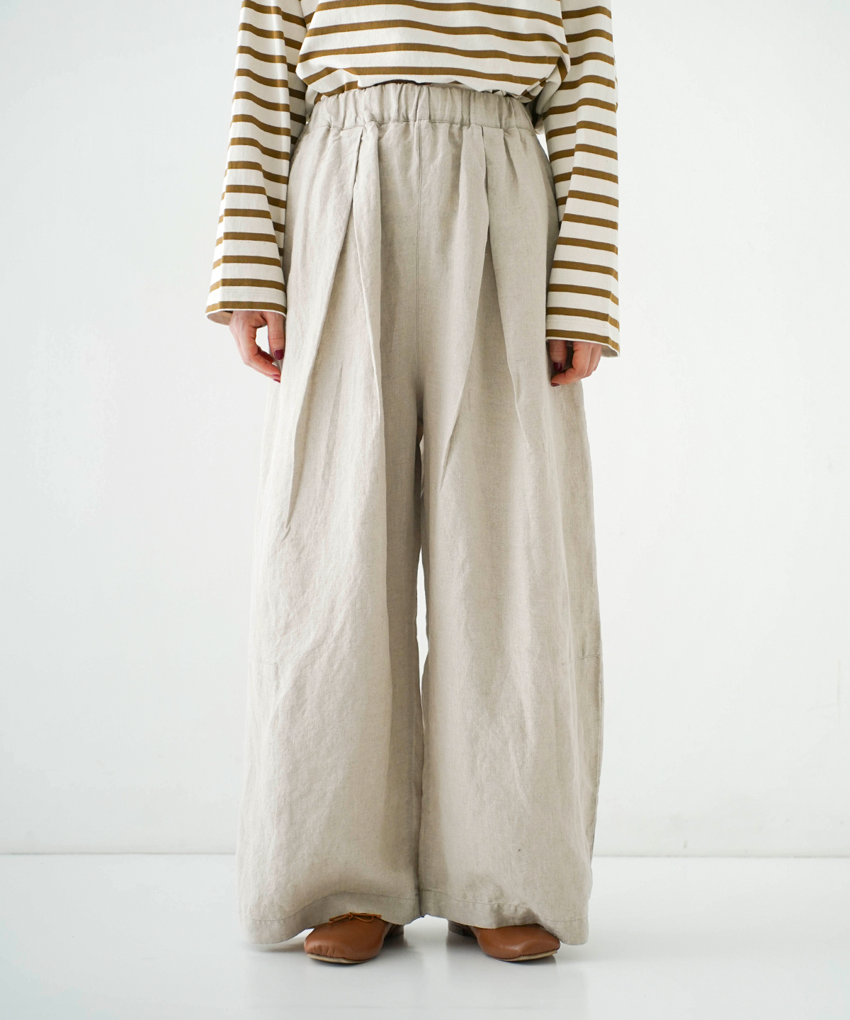 リネンワイドカーヴィーパンツ｜nest Robe / CONFECT ONLINE SHOP