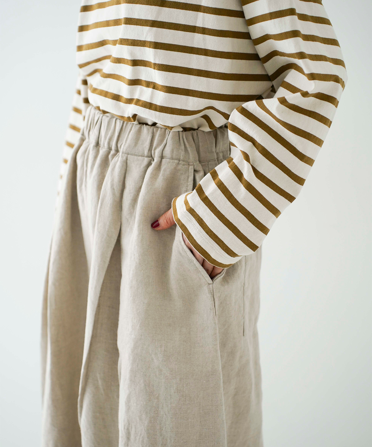 リネンワイドカーヴィーパンツ｜nest Robe / CONFECT ONLINE SHOP