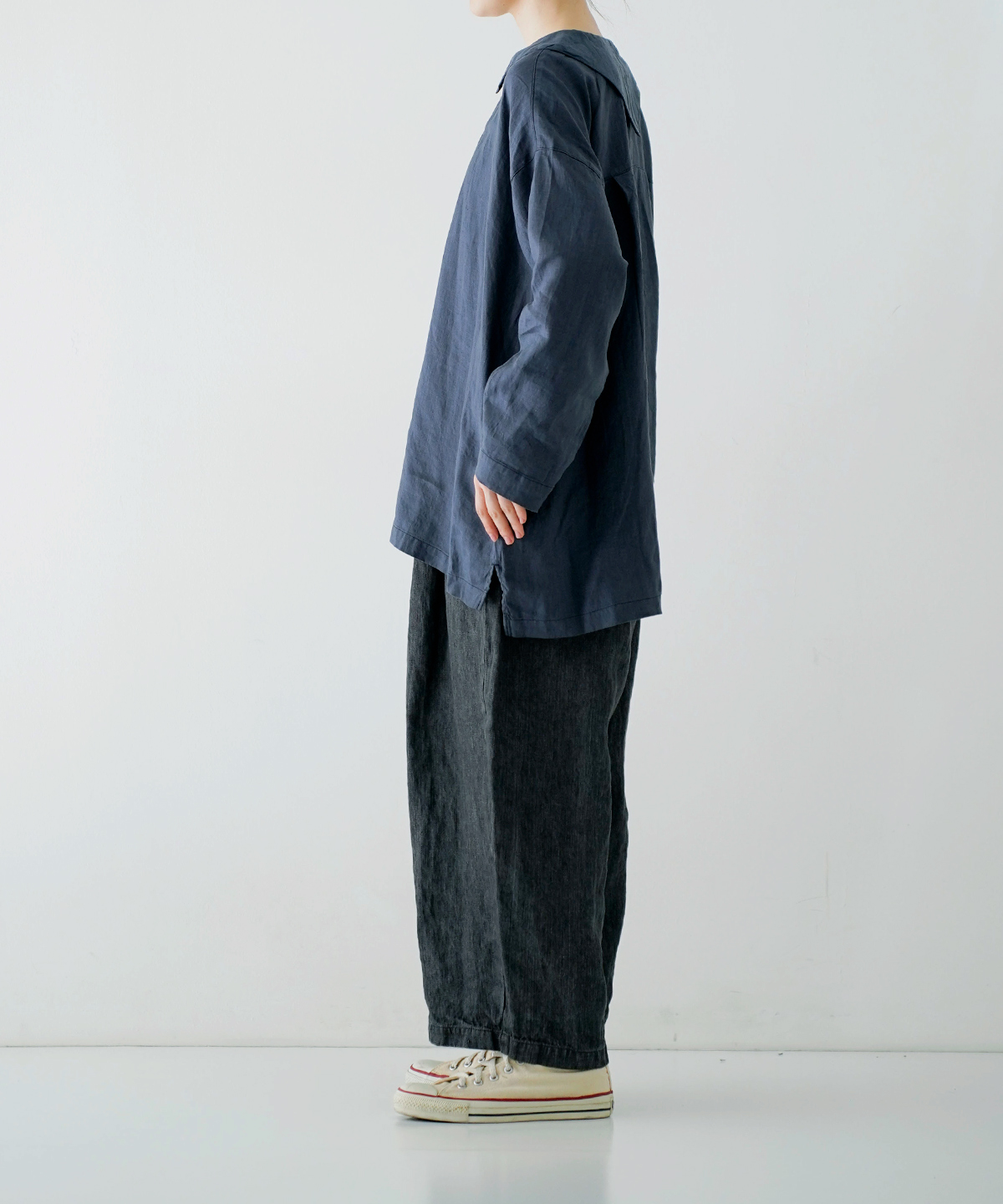 リネンルーズミディカラーシャツ｜nest Robe / CONFECT ONLINE SHOP