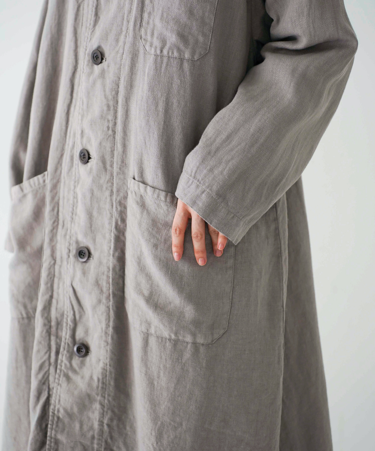 NEST ROBE 製品染め リネンコート リネンステンカラーライトコート｜nest Robe / CONFECT ONLINE SHOP