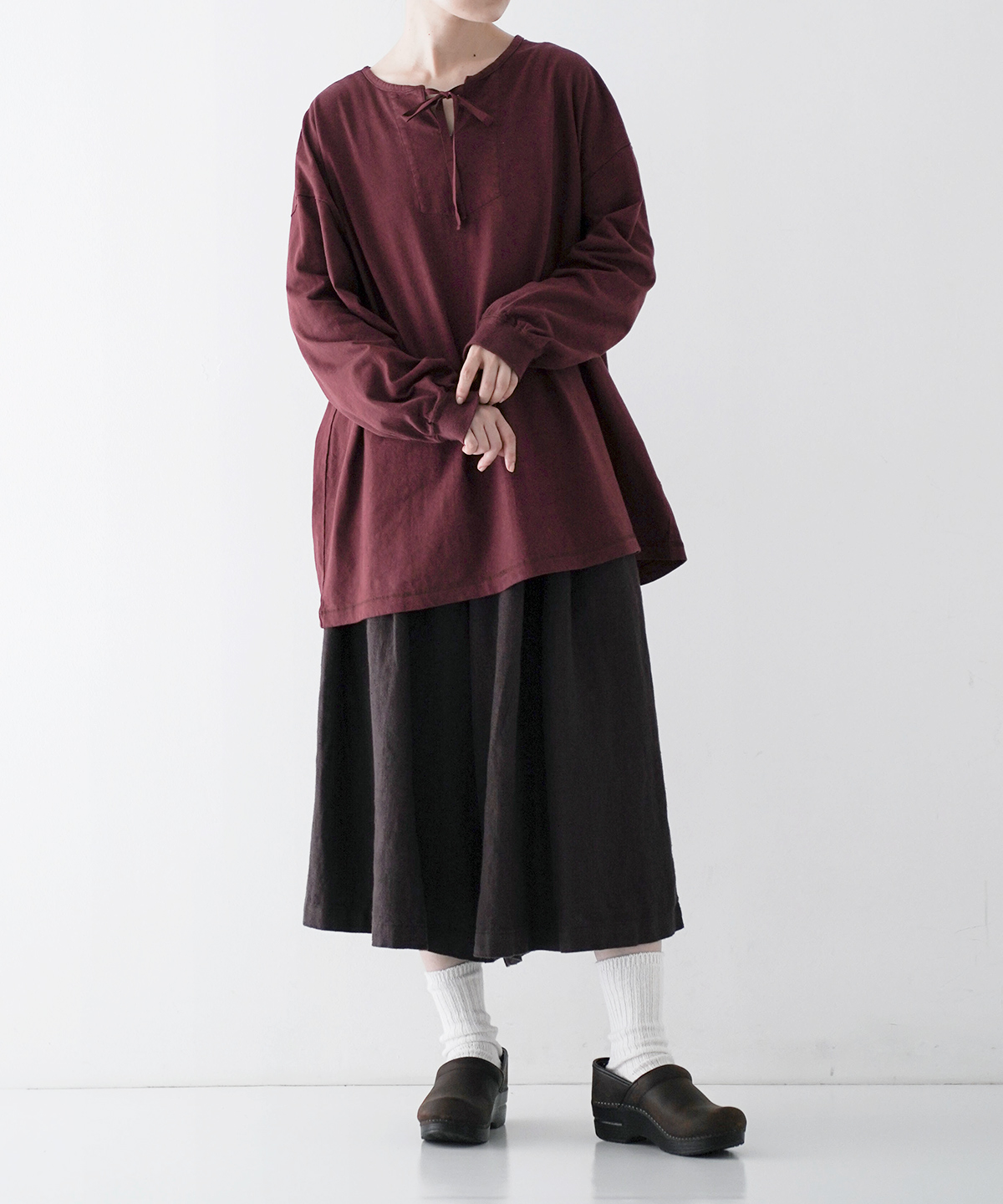 UpcycleLino] 天竺スキッパープルオーバー｜nest Robe / CONFECT