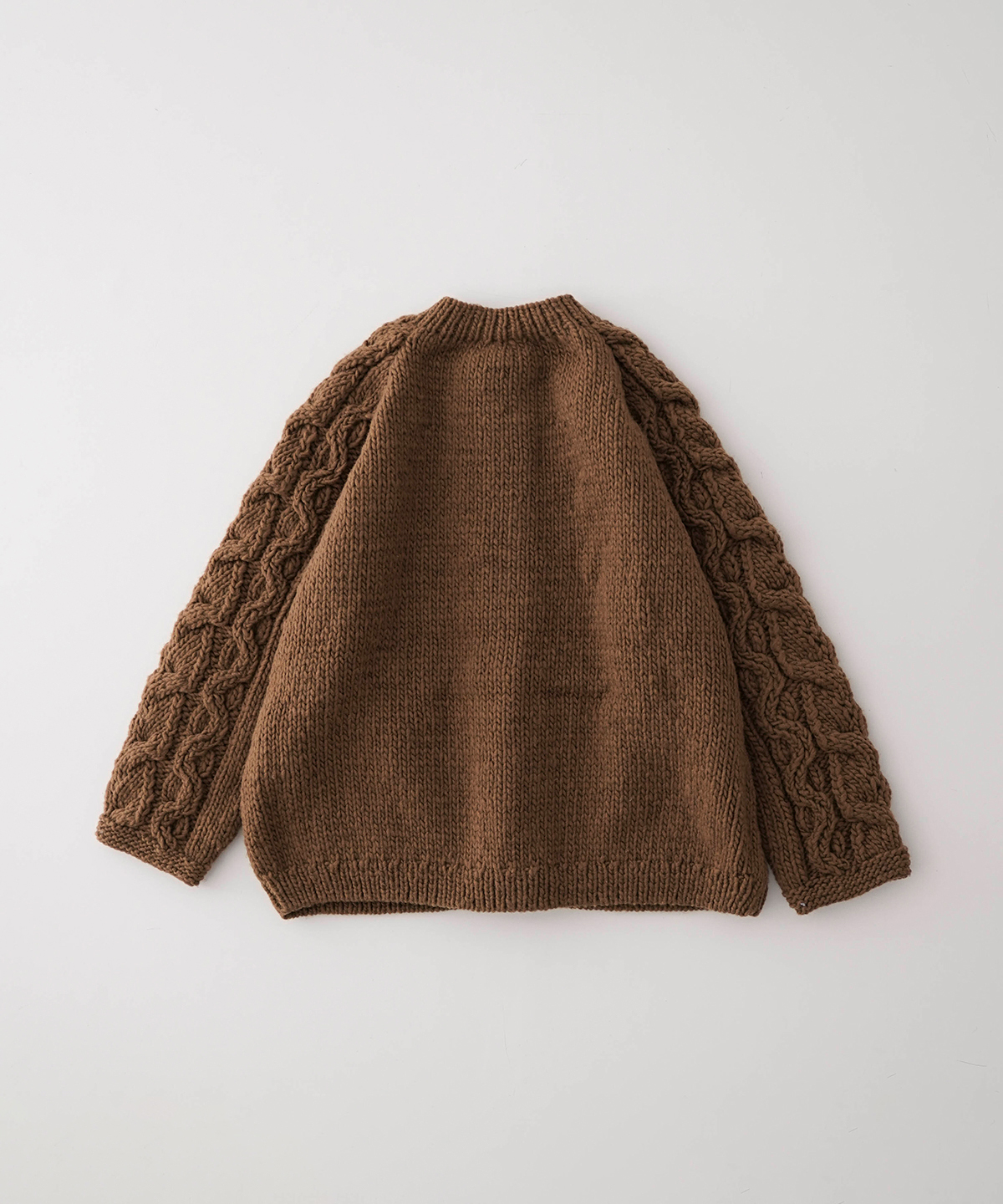 ネストローブ ペルーニット ケーブルニット ざっくりローゲージ ブラウン sb2 ネストローブ ペルーニット ケーブルニット ざっくりローゲージ