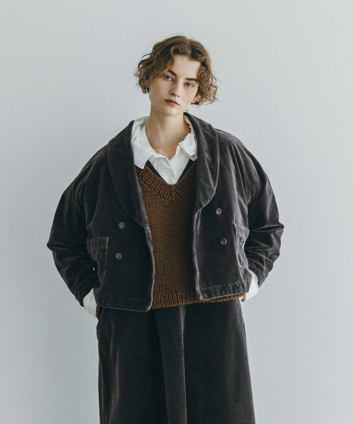 コットンベルベットダブルジャケット｜nest Robe / CONFECT ONLINE SHOP