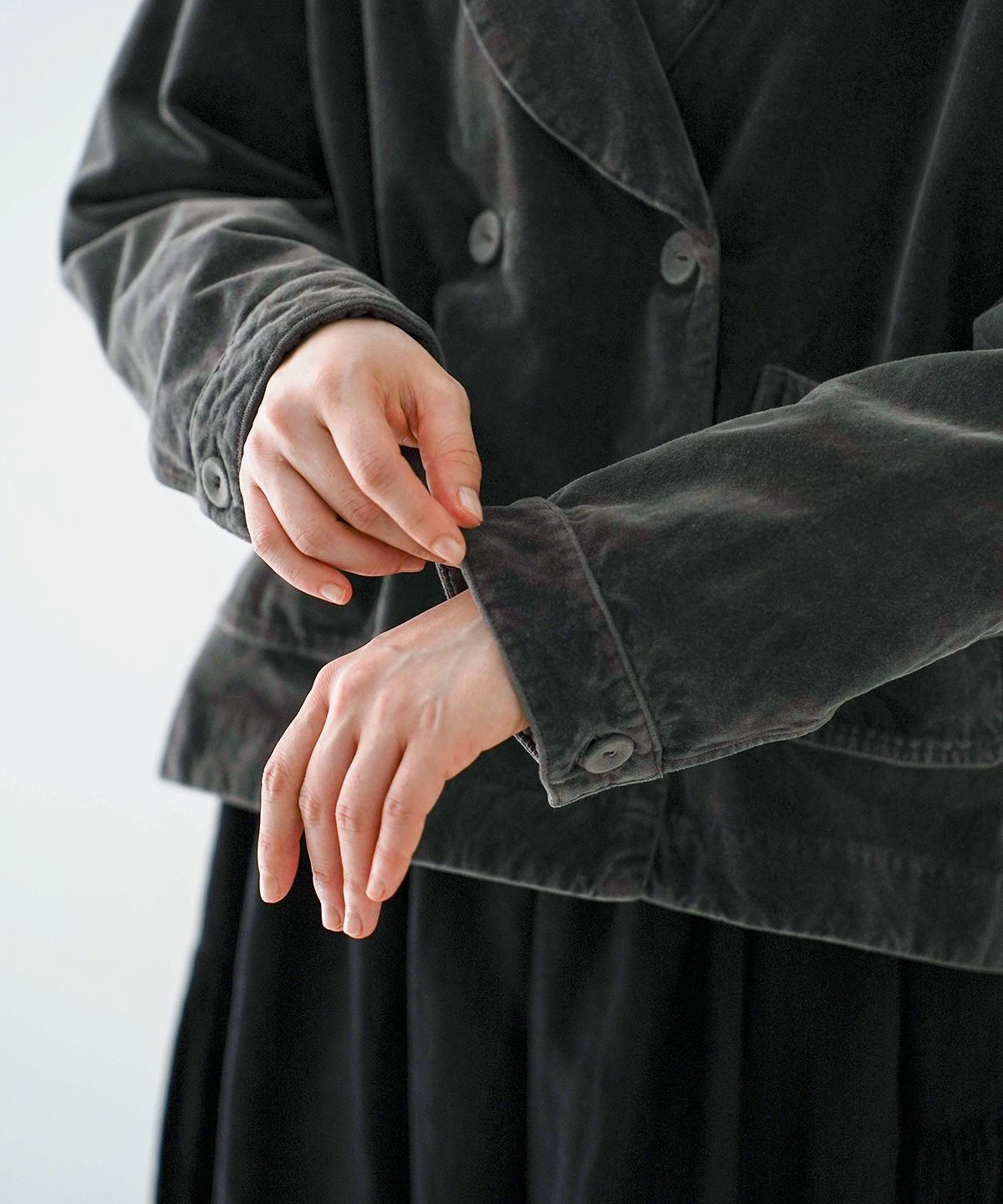 コットンベルベットダブルジャケット｜nest Robe / CONFECT ONLINE SHOP