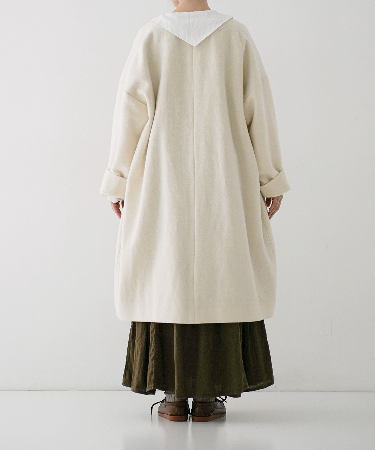 リネンウールツイードノーカラーコート｜nest Robe / CONFECT ONLINE SHOP