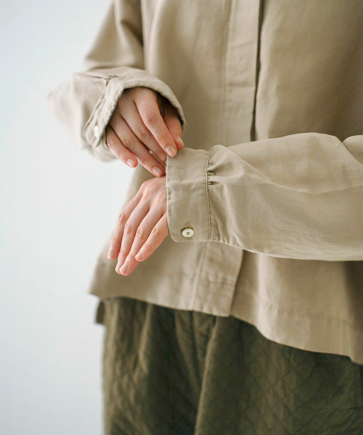 nest robe CONFECT硫化染コットンリネンダブルステンカラー nest robe CONFECT硫化染コットンリネンダブルステンカラー nest