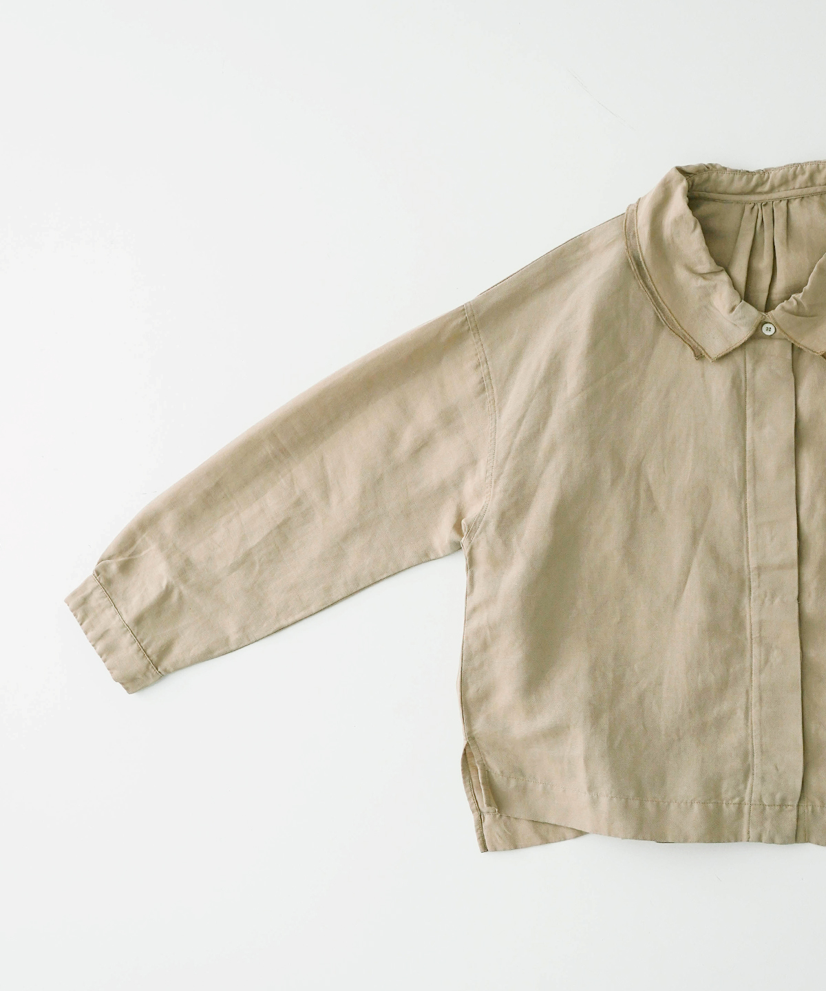 nest robe CONFECT硫化染コットンリネンダブルステンカラー nest robe