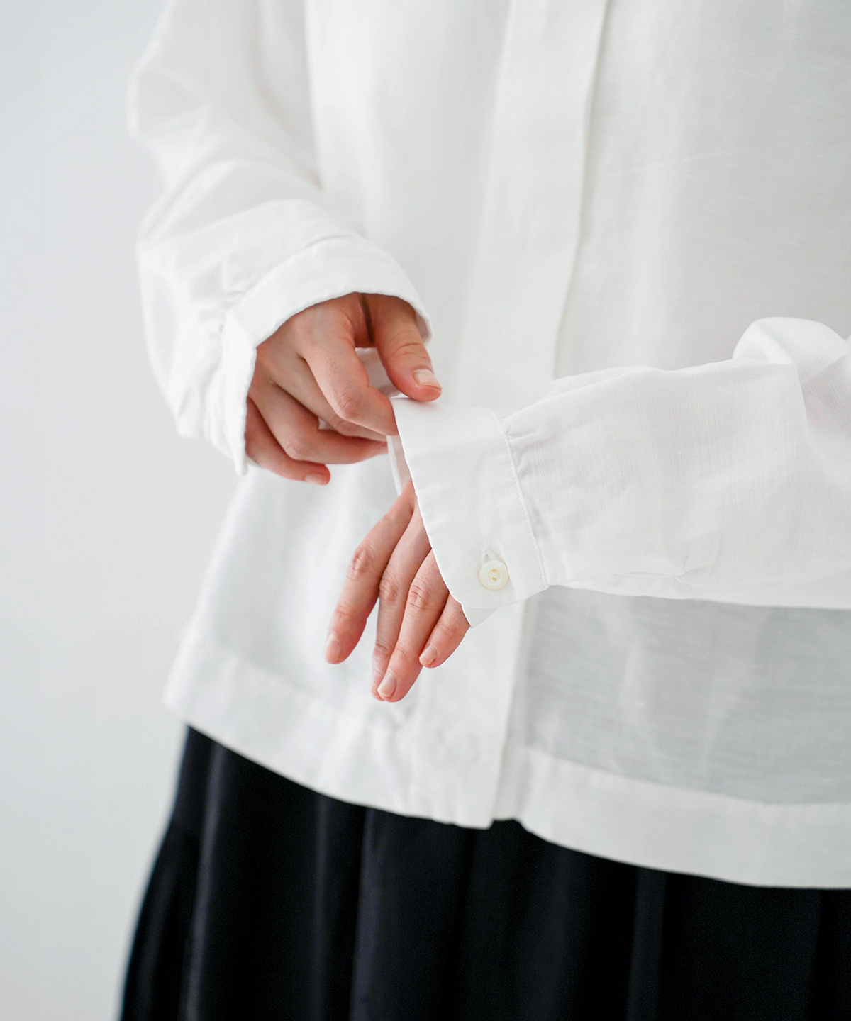 コットンリネンツイルダブルカラーシャツ｜nest Robe / CONFECT ONLINE