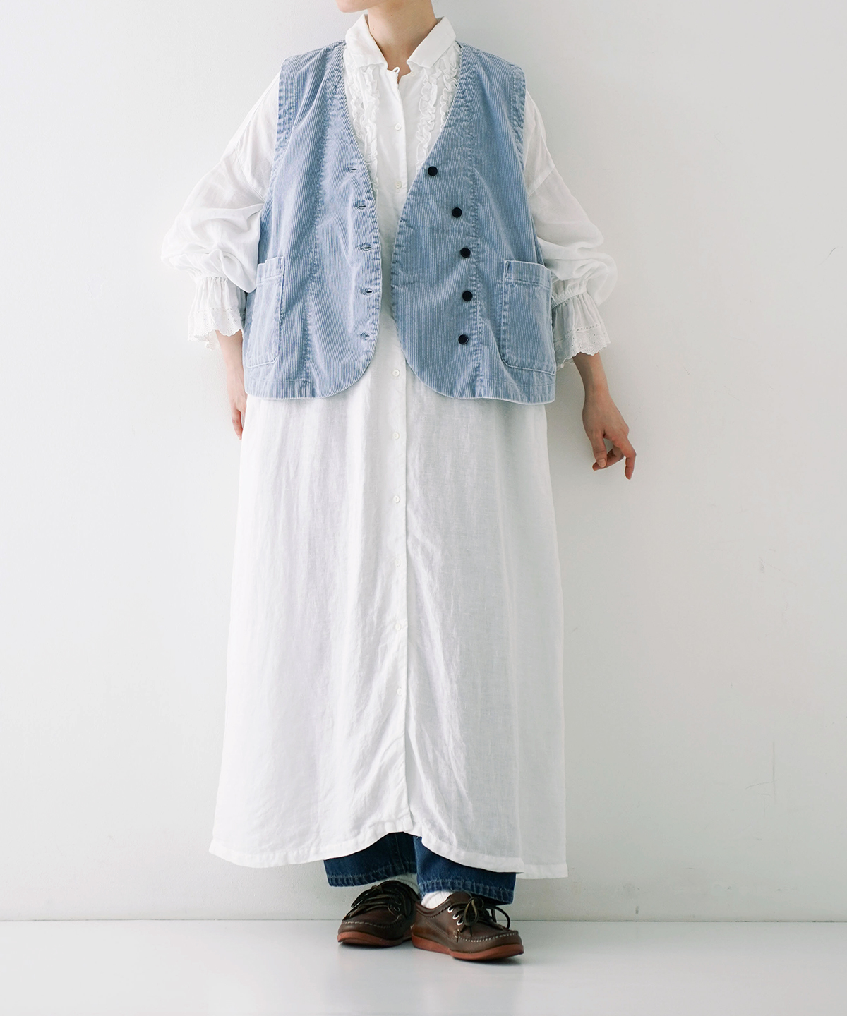 コーデュロイボタンルーズベスト web limited｜nest Robe / CONFECT