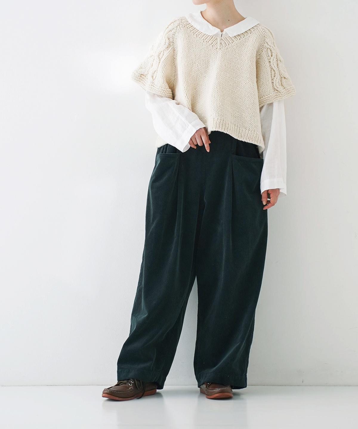 コーデュロイフロントポケットパンツ web limited｜nest Robe