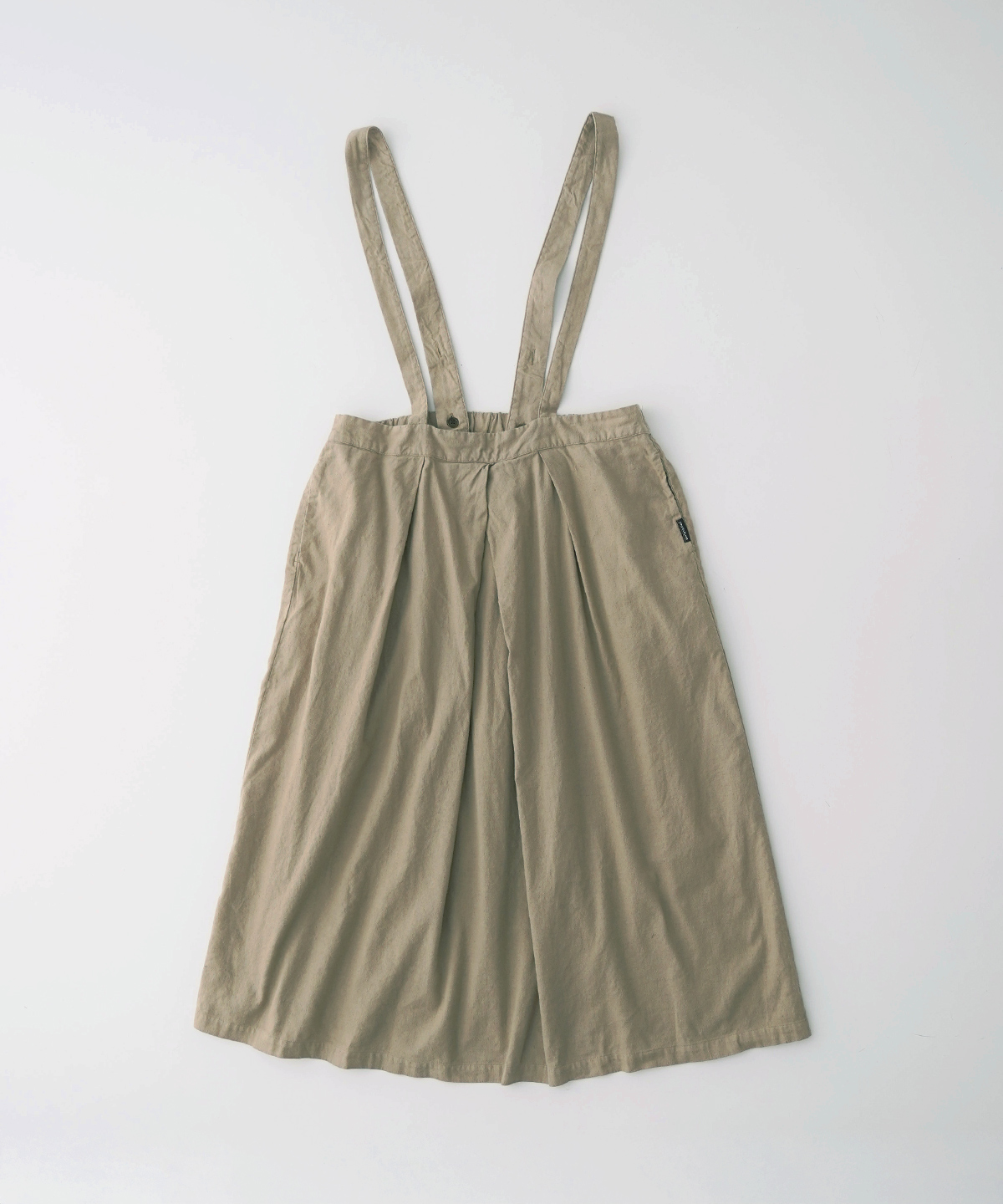 nest robe 吊りスカート UpcycleLino] 起毛タック吊りスカート｜nest Robe / CONFECT