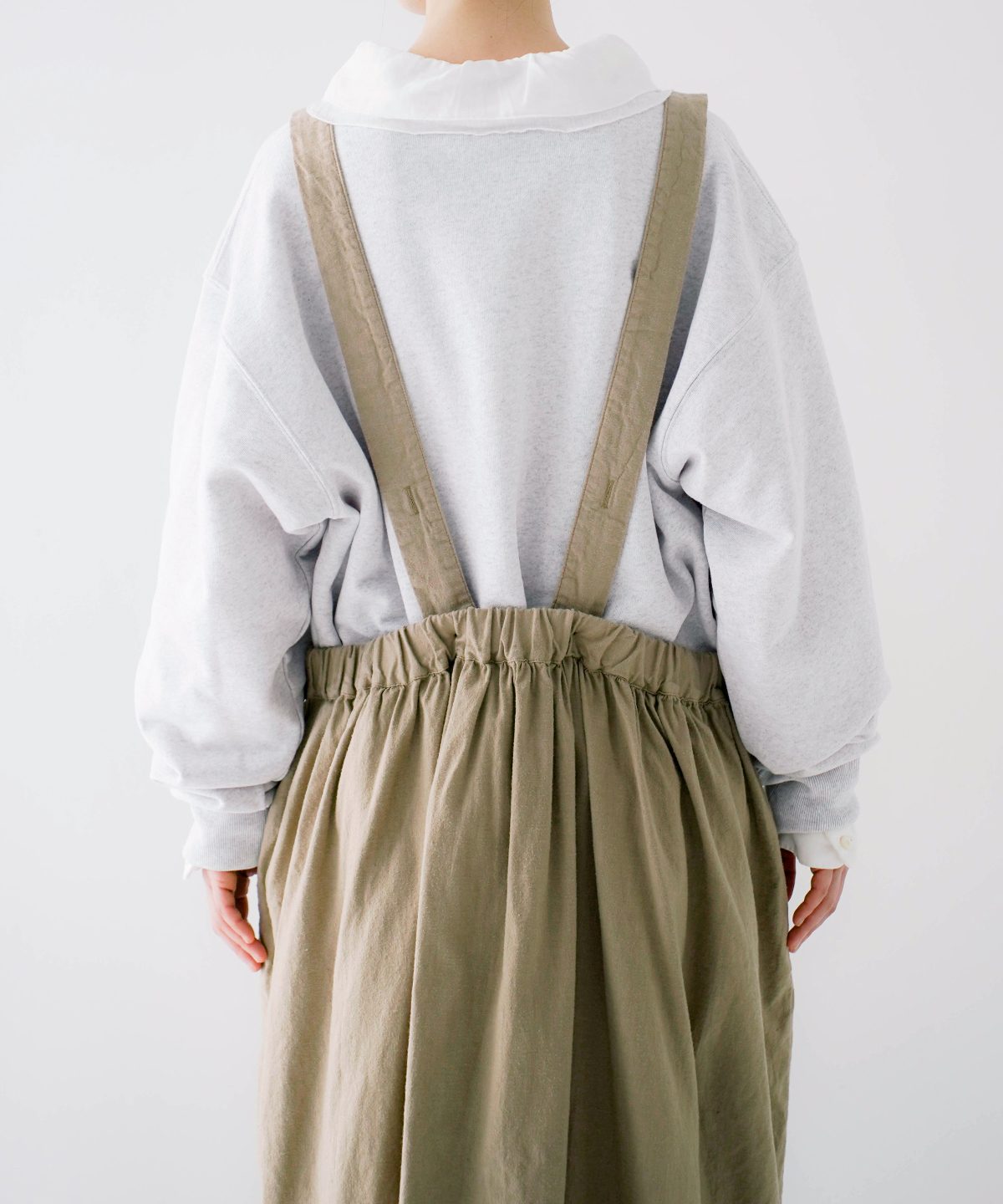 UpcycleLino] 起毛タック吊りスカート｜nest Robe / CONFECT ONLINE SHOP