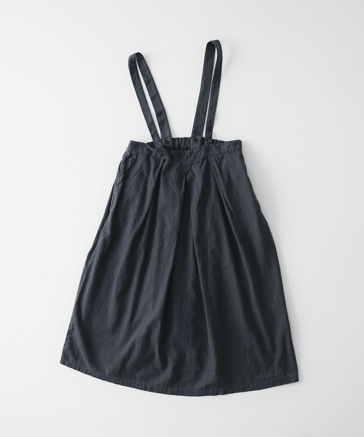 nest robe 吊りスカート UpcycleLino] 起毛タック吊りスカート｜nest Robe / CONFECT