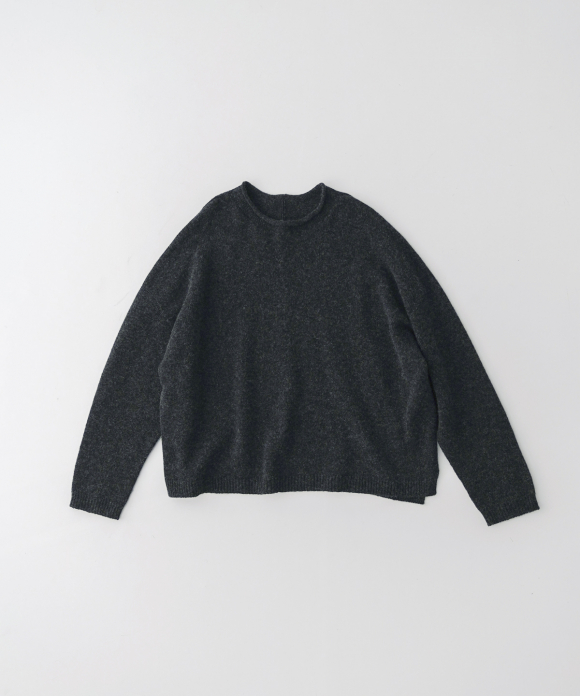 ウールボトルネックプルオーバー