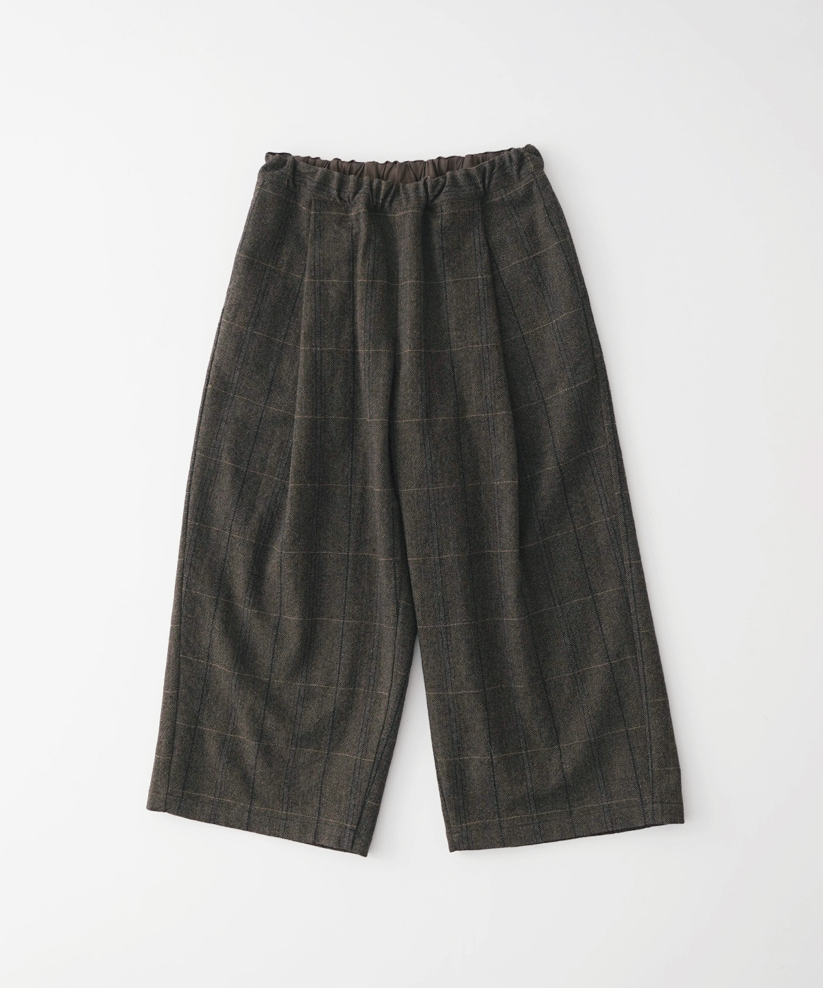 ウールチェックへリンボンクロップドパンツ｜nest Robe / CONFECT