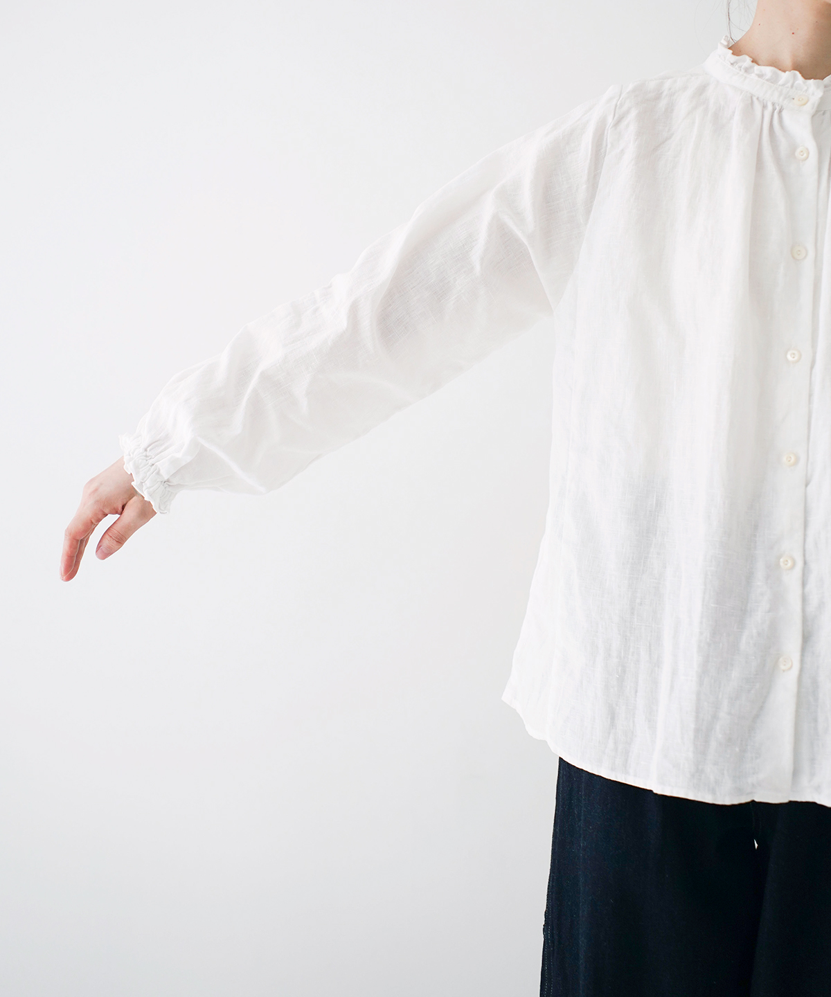 リネンスタンドフリルブラウス｜nest Robe / CONFECT ONLINE SHOP