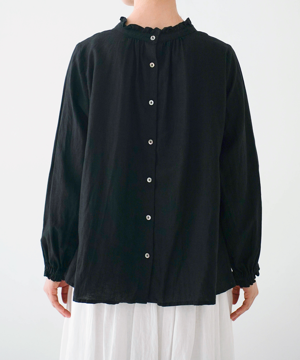 リネンスタンドフリルブラウス｜nest Robe / CONFECT ONLINE SHOP