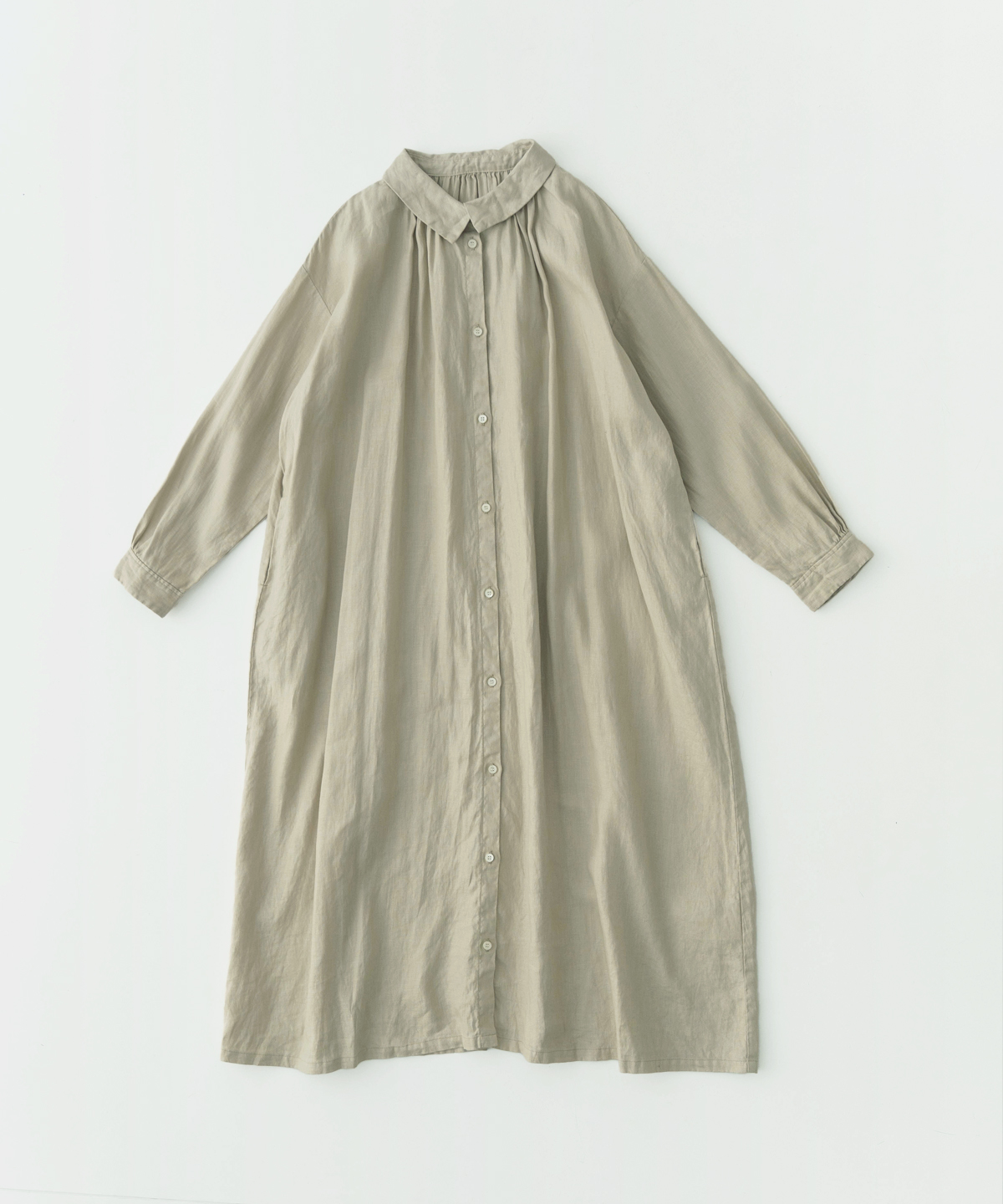 60/リネンオックス重ね襟ワンピース｜nest Robe / CONFECT ONLINE SHOP