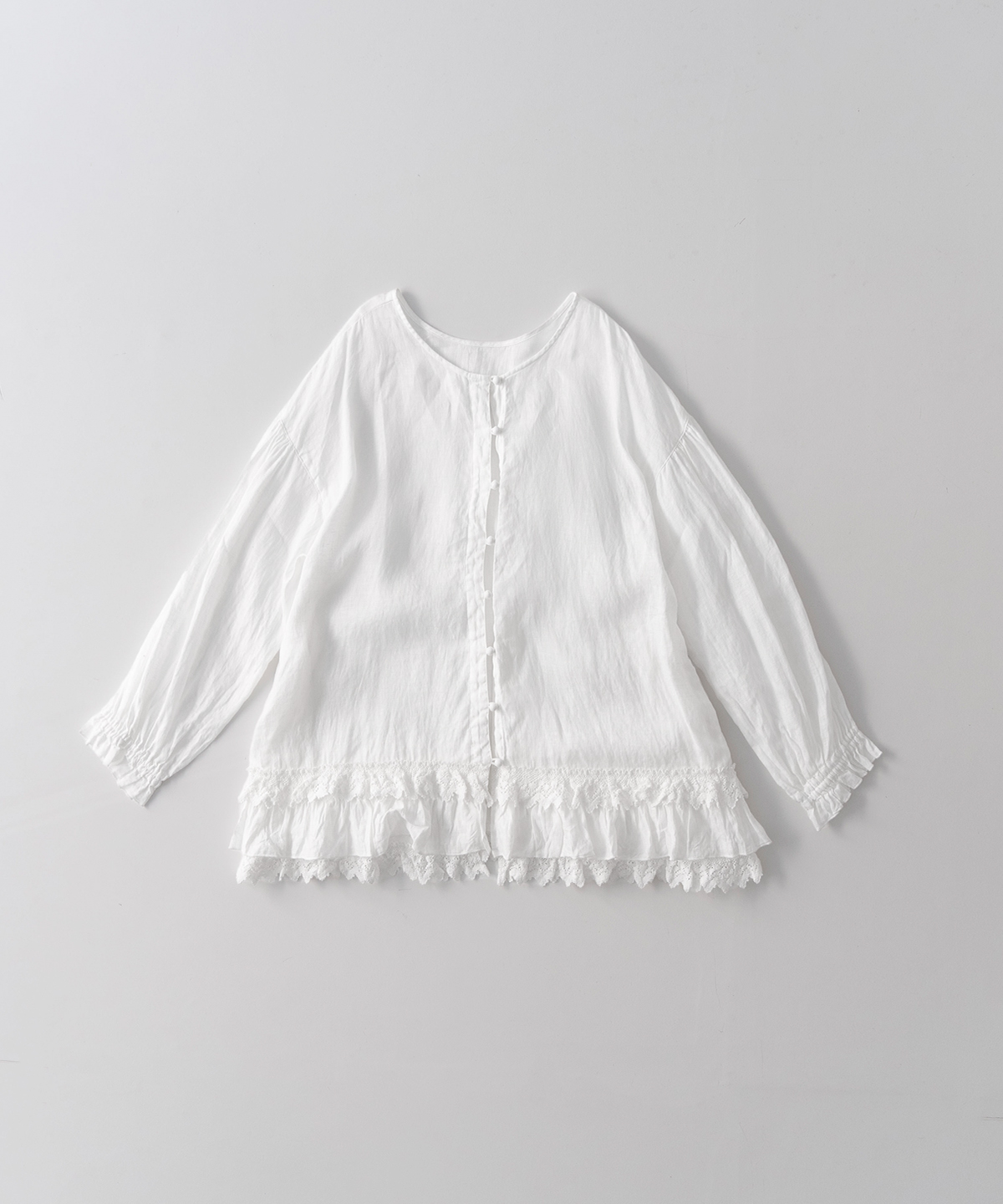 ◎60リネンレースヘムブラウス｜nest Robe / CONFECT ONLINE SHOP