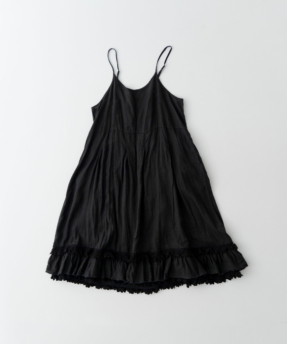 ◎60リネンレースヘムキャミドレス