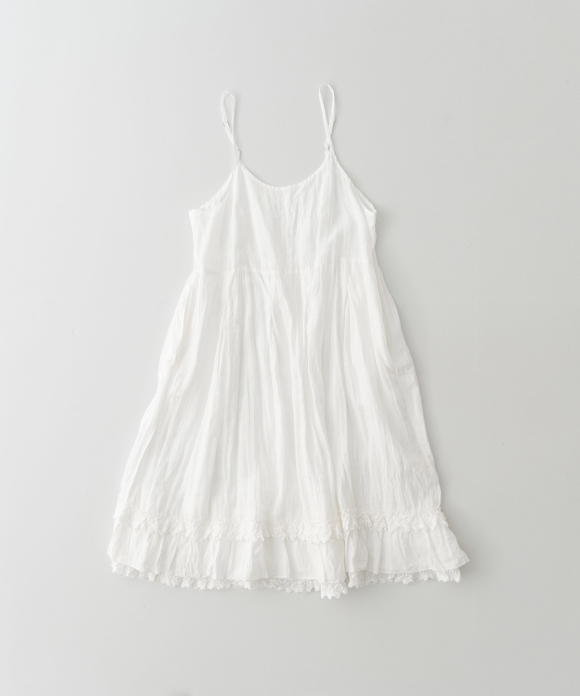 ◎60リネンレースヘムキャミドレス