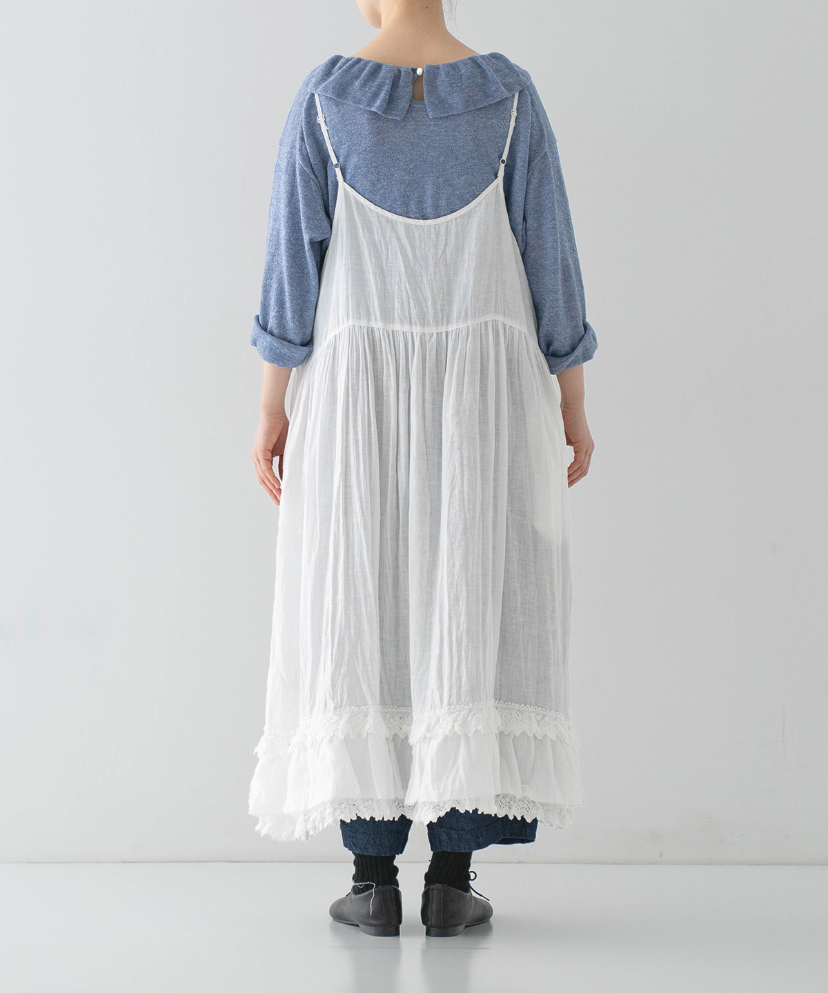 ◎60リネンレースヘムキャミドレス｜nest Robe / CONFECT ONLINE SHOP