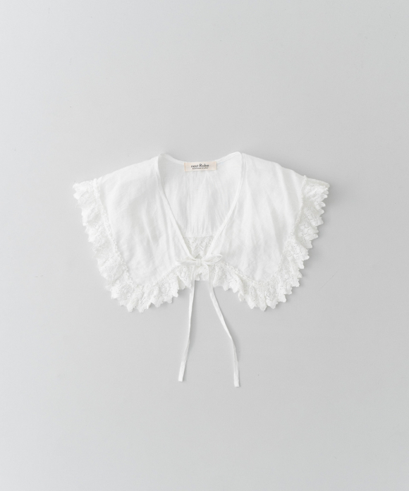 ◎60リネンレースフリルカラー