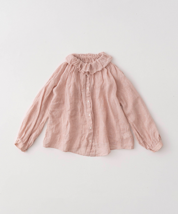 リネンガーゼフリルブラウス