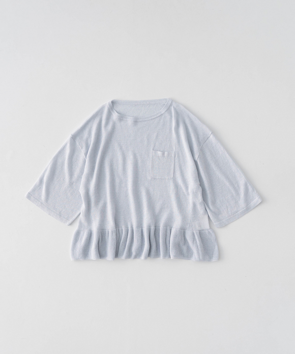 リネンヘムフレアニットプルオーバー