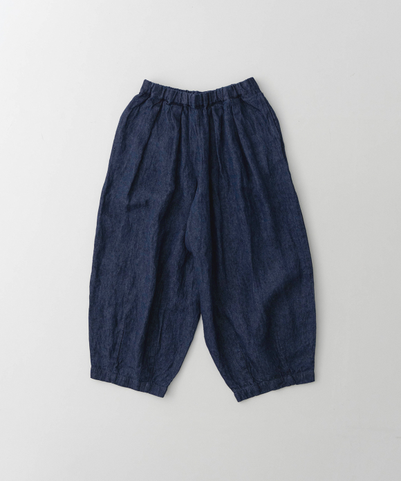 ◎10ozリネンデニムワイドテーパードパンツ
