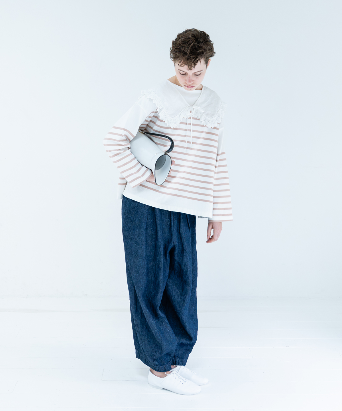 ◎10ozリネンデニムワイドテーパードパンツ｜nest Robe / CONFECT