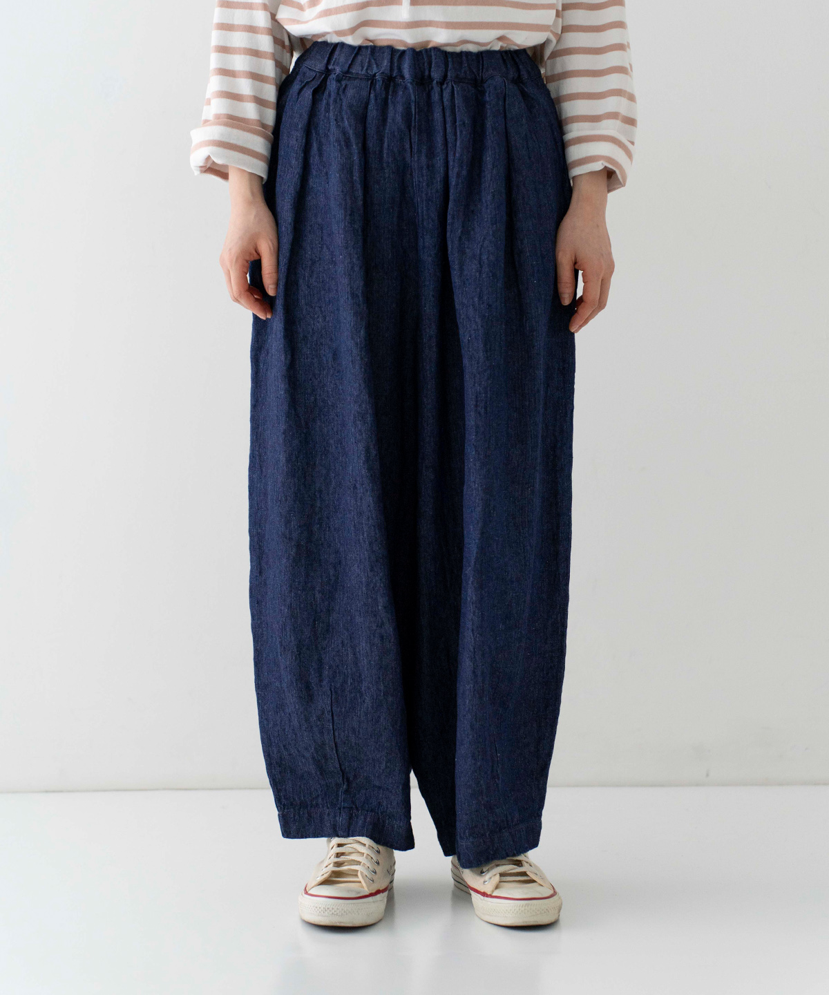 ◎10ozリネンデニムワイドテーパードパンツ｜nest Robe / CONFECT