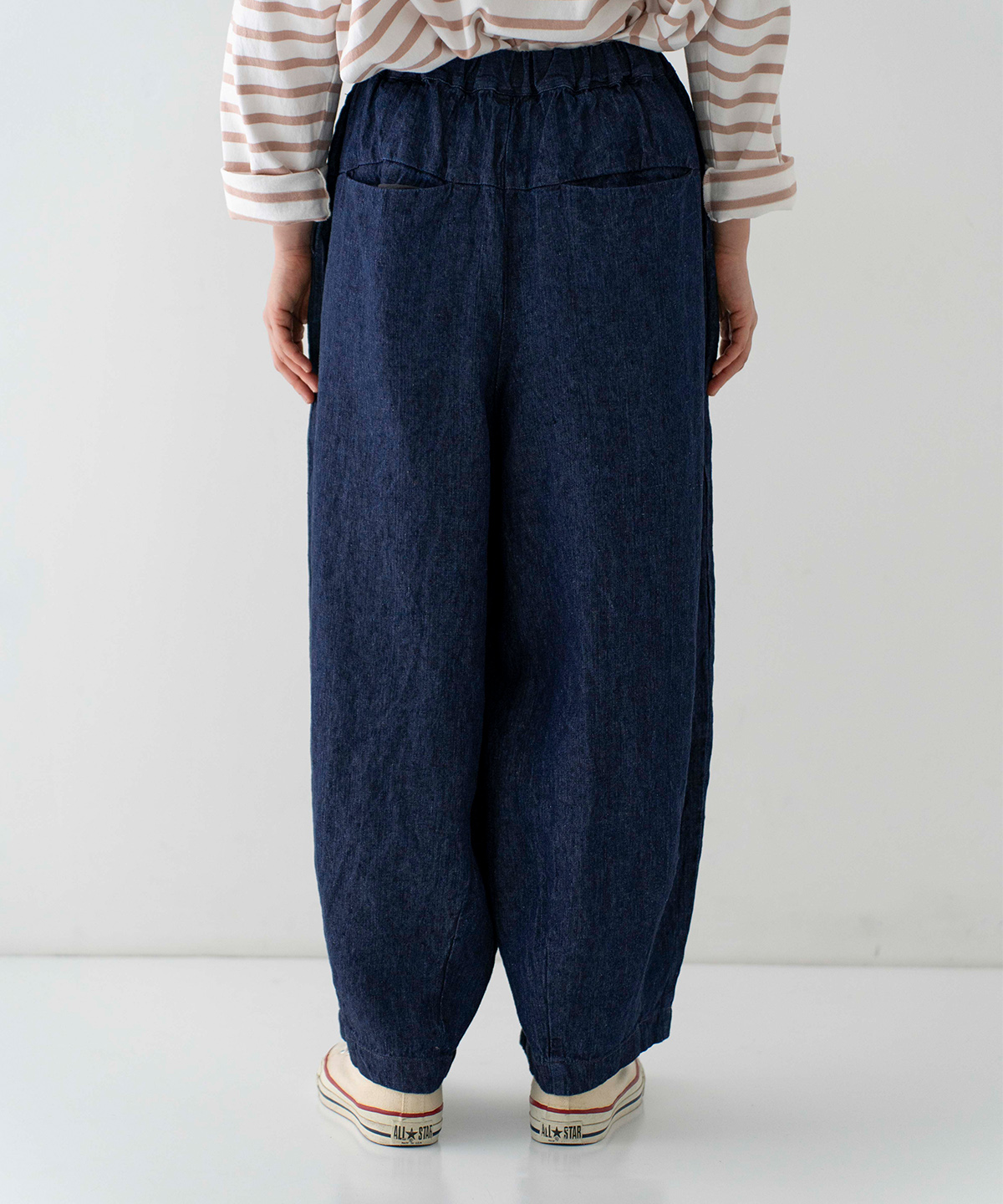 ◎10ozリネンデニムワイドテーパードパンツ｜nest Robe / CONFECT