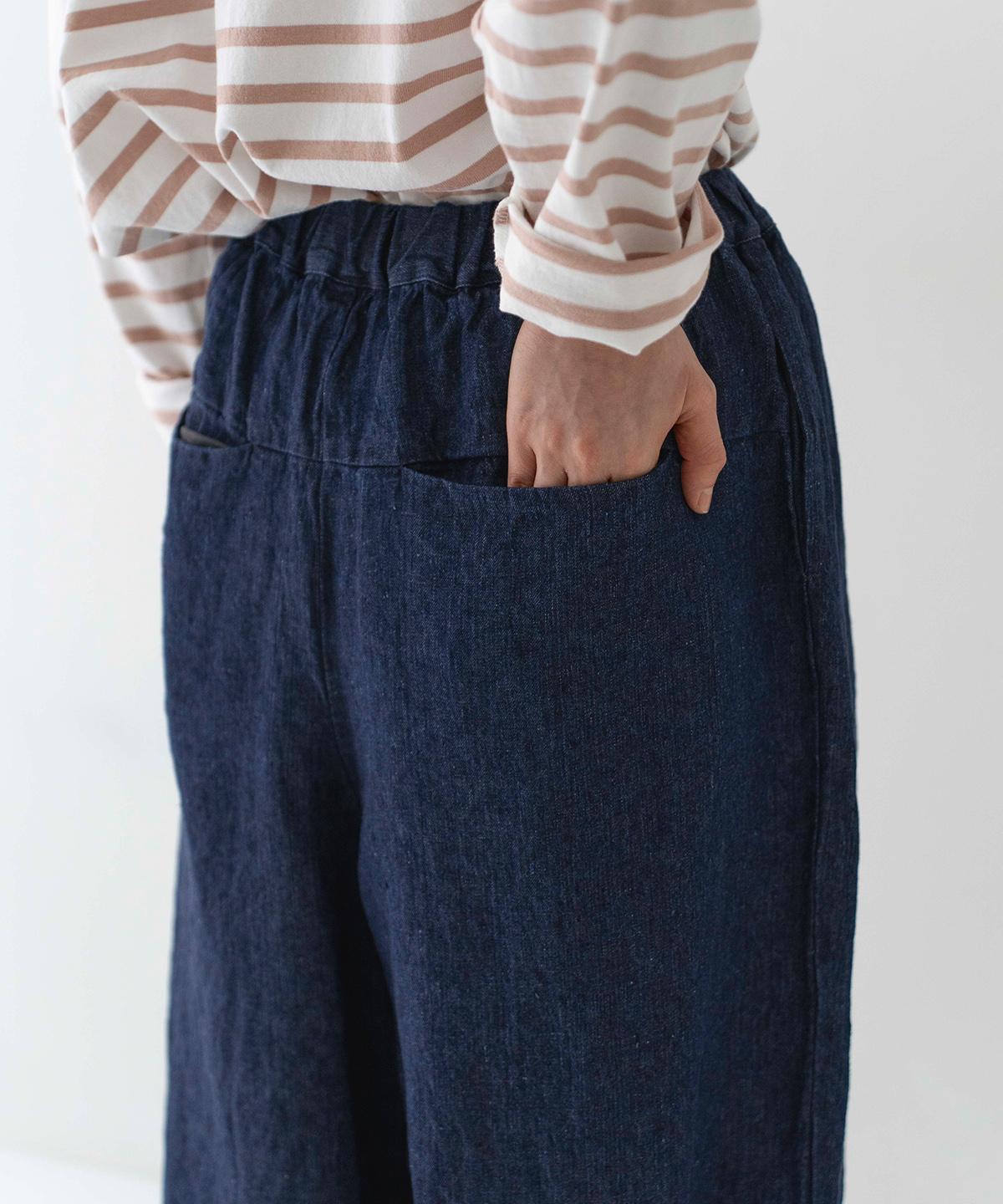 ◎10ozリネンデニムワイドテーパードパンツ｜nest Robe / CONFECT
