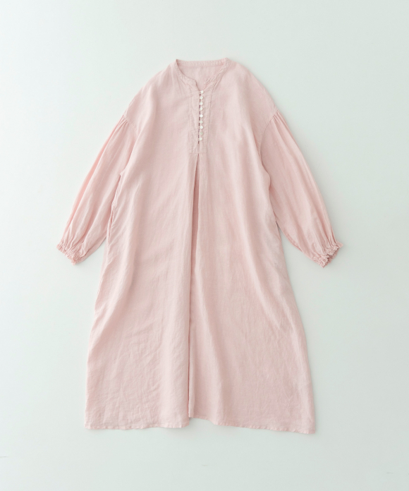 桜染めフロントボタンワンピース