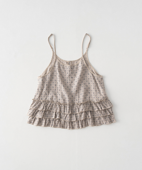 リネンプラッドプリントキャミソール