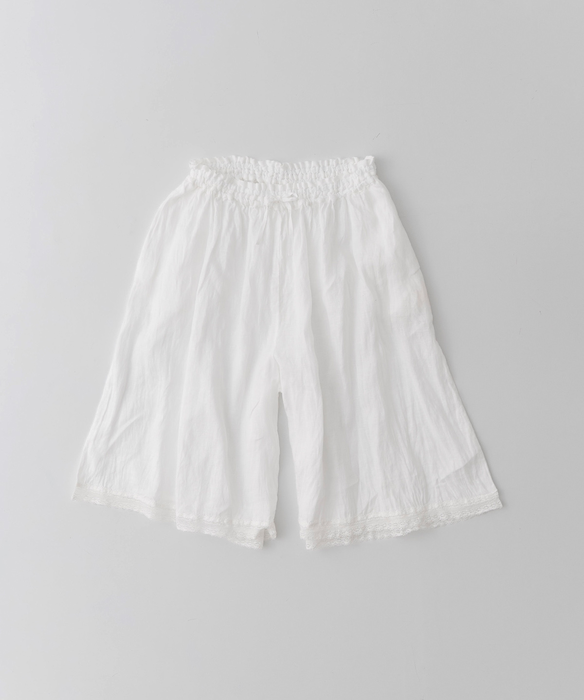 nest Robe リネンペチコートパンツ 60リネンレースギャザーペチパンツ｜nest Robe / CONFECT ONLINE SHOP