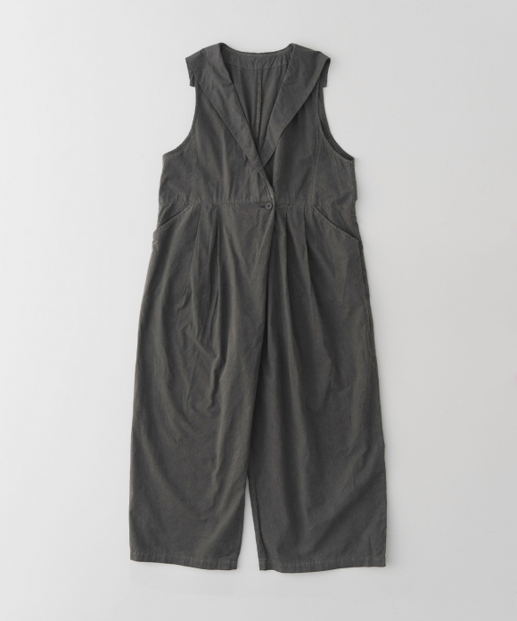 Cotton Linen Typewriter Garment Dye Salopette